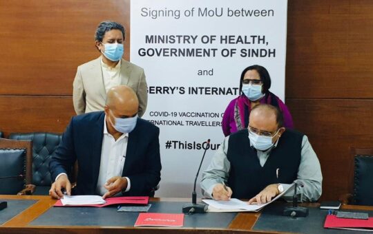 Sindh health department and Gerry's Visa signing MoU
