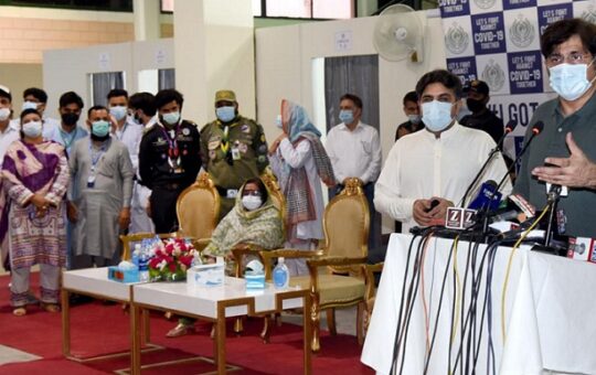 Sindh Chief inaugurated Mass Vaccination Expo Center