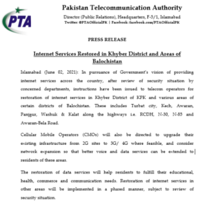 PTA press Release