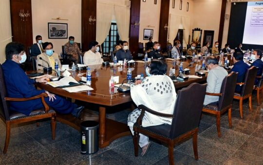 Sindh Cm presiding over meeting